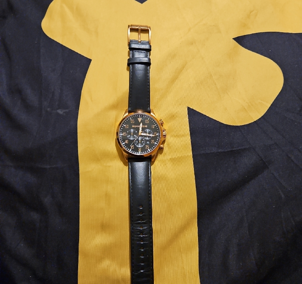 Black and Gold Watch Micheal Kors
